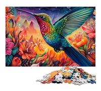 1000 Piece Jigsaw Puzzles for Adults Psychedelic Hummingbird cardboard Puzzles High-Difficulty Brain Teaser for Teenagers 26X38CM/10.23x14.96inch