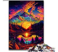 1000 Piece Jigsaw Puzzles for Adults Psychedelic Nature Made of Wood, for Parents, Lovers, Friends - Age 14+ 50x75cm for Family Interactive Game