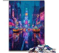 1000 Piece Jigsaw Puzzles for Adults Psychedelic New York Jigsaw Puzzle Made of Wood, for Birthdays, Holidays & Home Decor 1000pcs(50x75cm)