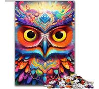 1000 Piece Jigsaw Puzzles for Adults Psychedelic Owl Jigsaw for Family Fun Perfect for Holidays, Interactive Game Nights (size : 50x75cm)