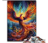 1000 Piece Jigsaw Puzzles for Adults Psychedelic Phoenix Bird Jigsaw Puzzles for Adults size 26x38cm Family Interactive Game, Craft Gift with Colorful Artwork