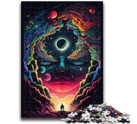 1000 Piece Jigsaw Puzzles for Adults Psychedelic Skull Learning Educational Toys Family Games Enhance Love between Couples 26x38cm