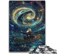 1000 Piece Jigsaw Puzzles for Adults Psychedelic Whale Difficult Hard Gifts for Friends And Family Suitable for And 14 26x38cm