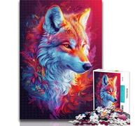 1000 Piece Jigsaw Puzzles for Adults Psychedelic Wolf Teenager Jigsaw,Birthday Present, Gifts, Wall Art for Age 14 Years Up 50x75cm