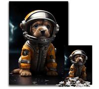 1000 Piece Jigsaw Puzzles for Adults Puppy Astronaut Jigsaw Puazzles for Adults for Birthdays Holidays Best for Christmas 1000 PCS(75x50cm)
