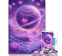 1000 Piece Jigsaw Puzzles for Adults Purple Planet Puzzles for Teenagers,for Educational Game Challenge Toy Birthday Present, Gifts, Wall Art (size 38x26cm)