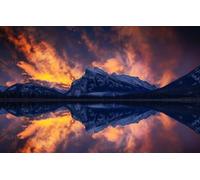 1000 Piece Jigsaw Puzzles for Adults | Puzzle | Jigsaws 1000 Pieces for Adults | Landscape Puzzle, Mountains, Canada, Vermilion Lake 70x50CM