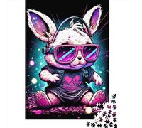 1000 Piece Jigsaw Puzzles for Adults Rabbit Neon1 Jigsaw Puzzle Adult Paper Puzzles Family Entertainment Toys 1000pcs (38x26cm)