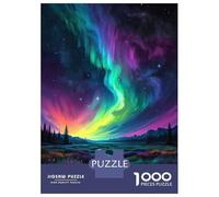 1000 Piece Jigsaw Puzzles for Adults Rainbow Aurora Sky Puzzles for Adults Relaxing Games A Work of Art Difficult And Challenge 52x38cm/1000pcs
