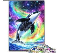 1000 Piece Jigsaw Puzzles for Adults Rainbow Blue Whale Suitable for Ages 14 And Up Suitable for Couples Gifts for Friends And Family 26x38cm