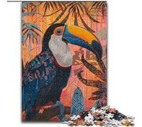 1000 Piece Jigsaw Puzzles for Adults Rainforest Parrot,Learning Educational Toys Family Games Enhance Love between Couples 50x75cm