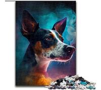 1000 Piece Jigsaw Puzzles for Adults Rat Terrier Puzzles for Adults size 26x38cm for Family And Friends, Suitable for Ages 14+