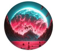1000 Piece Jigsaw Puzzles for Adults RED DAWN Round Puzzles 1000 Pieces for Adults Gift for Men And Women, Daily & Special Occasion (67.5x67.5cm)