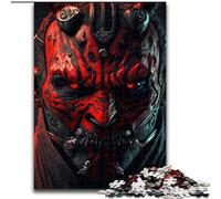 1000 Piece Jigsaw Puzzles for Adults Red Evil Warrior Wooden Jigsaw Puzzles for Adults Christmas Halloween Mother's Day New Year Easter Gift (Size 26x38cm)