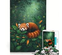 1000 Piece Jigsaw Puzzles for Adults Red Panda Resting in Lush Foliage Relax Games Home Art Decor Deal As Gifts for The Whole Family 38x52cm