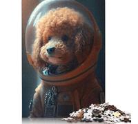 1000 Piece Jigsaw Puzzles for Adults Red Poodle Astronaut Jigsaw Puzzle Children Wooden Puzzles Family Entertainment Toys 1000pcs (75x50cm)