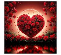 1000 Piece Jigsaw Puzzles for Adults Red Roses Pond, 65x65cm Puzzles for adults 1000 Pieces, Fun Present & Activity for Home, Jigsaw Puzzle for Birthday