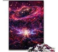 1000 Piece Jigsaw Puzzles for Adults Red Super Nova Puzzle Made of cardboard,Brain Teaser Game for Teenagers, Perfect 1000pcs(26x38cm)