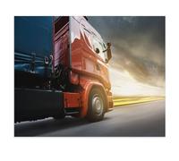 1000 Piece Jigsaw Puzzles for Adults，Red Truck on the Highway, Dark Clouds in the Sky，1000 Pieces Puzzles for Challenging Family Activity Game Art Wall Decor DIY Puzzle Gifts（75x50cm）-X91