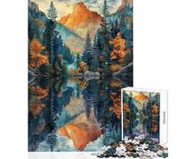 1000 Piece Jigsaw Puzzles for Adults Reflections of Forest Relaxing Games for The Whole Family Anti-Stress Toys Train Your Brain And Hands (38x26cm)