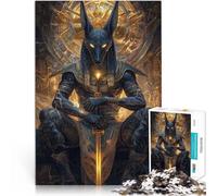 1000 Piece Jigsaw Puzzles for Adults Regal Anubis Mythology Made of cardboard for and from 14 years and over game wall decoration Unique gifts for birthday and Christmas。size:26x38cm/10.24x14.96inch