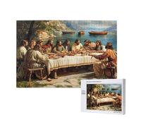 1000 Piece Jigsaw Puzzles for Adults Religion Jigsaw Comes with Packaging Box and Reference Pictures,Joyful Family Entertainment Games,Challenging Adult Puzzles Gift Home Decor The Last Supper M-277