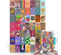 1000 piece jigsaw puzzles for adults Retro psychedelic art splicing for age 14+ Each piece is unique - Fun and challenging game for the whole family As a gift for the whole family and friends。