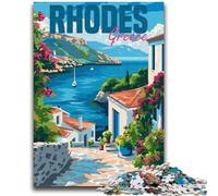 1000 Piece Jigsaw Puzzles for Adults Rhodes Island Greece Educational Family Game Wall Decoration Unique Birthday And Xmas Gifts (size 38x26cm)