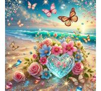 1000 Piece Jigsaw Puzzles for Adults Romantic Ocean Heart, 65x65cm Puzzles for adults 1000 Pieces, Fun Present & Activity for Home, Jigsaw Puzzle for Birthday