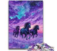 1000 Piece Jigsaw Puzzles for Adults Running Horses Puzzles,Decompressing Intellectual Educational Toy Perfect Decoration (38x26cm)