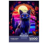 1000 Piece Jigsaw Puzzles for Adults Russian Blue Cat Adult Jigsaw Hands-on Game Analysis And Logic Parent-child Interaction 52x38cm/1000pcs