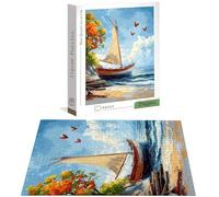 1000 Piece Jigsaw Puzzles for Adults, Sailboat Jigsaw Puzzles for Adults, Wooden Puzzle with Gift Box, Ocean Jigsaws for Family Educational Games, Unique Gifts for Women/Men, Home Wall Decor H-6450