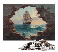 1000 Piece Jigsaw Puzzles for Adults,Sailing Ocean,Jigsaw Puzzles for Adults 1000,Visual Abstract Puzzles,Jigsaw Puzzle Game Birthday Gifts for Women and Man