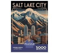 1000 Piece Jigsaw Puzzles for Adults Salt Lake City Art Deco Adult Jigsaw Hands-on Game Analysis And Logic Parent-child Interaction 70x50cm/1000pcs