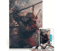 1000 Piece Jigsaw Puzzles for Adults Samurai Cherry Blossom, Toy Wall Decor, Family Activities, Wishlist with Santa Claus 38x26cm