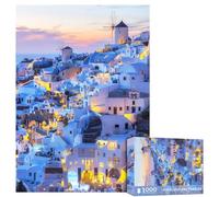 1000 piece jigsaw puzzles for adults-Santorini Landscape puzzles for Adults 1000 Pieces Skyline Sunset Jigsaw Puzzles 1000 Pieces Greece Buildings Puzzle 1000 Pieces Scenery