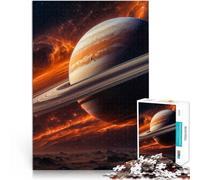 1000 Piece Jigsaw Puzzles for Adults Saturn in Space Schwierig und herausfordernd Geschenke für Freunde und Familie75x50cm