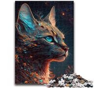1000 Piece Jigsaw Puzzles for Adults Savannah Cat Mythos Stress Reliever Difficult Challenge Suitable for Desktop Decoration 50x75cm