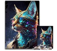 1000 Piece Jigsaw Puzzles for Adults Savannah CatImpossible Jigsaw Puzzles for Adults Interactive Family Game DIY Home Decor Brain Challenge Gift 1000 PCS(38x26cm)