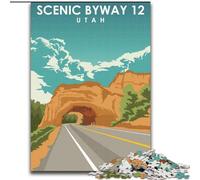 1000 Piece Jigsaw Puzzles for Adults Scenic Byway Utah Art, Learning Educational for Is Ideal As A Gift for The Whole Family 50x75cm