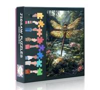 1000 Piece Jigsaw Puzzles for Adults - Serene Pond Scene with Dragonfly & Water Lilies, Nature Art 1000-Piece Puzzle for Adults, Premium 27.5x19.7 in Puzzle Board