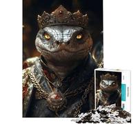 1000 Piece Jigsaw Puzzles for Adults Serpentine Monarch Snake Animal Fun at Home Activities, Home Art Decor Brain Teaser Game for And from 14 Years And over (50x75cm)