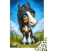 1000 Piece Jigsaw Puzzles for Adults Shire Horse Jigsaw Puzzle Cartoon-style Home Decoration Multi Colour Educational Games Fantasy & Mythology Therapeutic Fun 1000pcs (75x50cm)