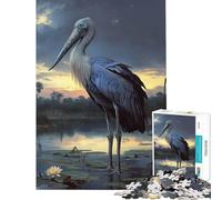 1000 Piece Jigsaw Puzzles for Adults Shoebill Stork at Dusk Educational Game Learning Educational Toys Gifts For Birthdays Perfect Decoration (Size 38x52cm)