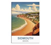 1000 Piece Jigsaw Puzzles for Adults，Sidmouth Devon 1000 Piece Puzzle Classic Educational Games Beautiful Decoration Puzzle 52x38cm