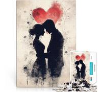 1000 Piece Jigsaw Puzzles for Adults Silhouette Couple Love Entspannungsspiele Geschenke für Freunde und Familie52x38cm