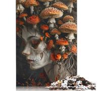 1000 Piece Jigsaw Puzzles for Adults Skeleton Woman Mushrooms Wooden Jigsaw Puzzle Family Entertainment Toys 1000pcs (75x50cm)