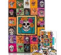 1000 Piece Jigsaw Puzzles for Adults Skull Collage,Learning Educational Toys Family Games Enhance Love between Couples 75x50cm