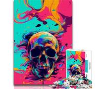 1000 Piece Jigsaw Puzzles for Adults Skull Colourful 1000 Piece Puzzle,is Ideal As Gifts for The Whole Family Suitable for And 14 75x50cm