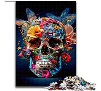 1000 Piece Jigsaw Puzzles for Adults Skull Made of Wood, Perfect DIY Art Decor Or Birthday Gift 50x75cm for Birthdays, Holidays, And Special Occasions